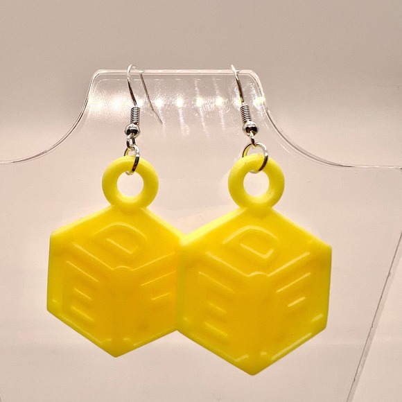 Baby Alphabet Block Earrings - Baby Shower Earrings - DDLG Earrings - Picture 11 of 11